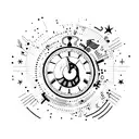 time 0 tattoo design idea