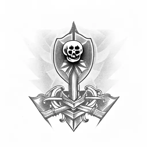 Knight chess piece with a heart being held in a hand, a rose with bones. The words "you're gonna carry that weight", the tattoo design idea