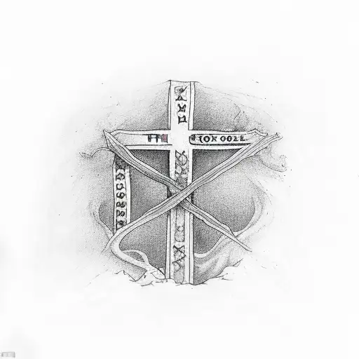 skinny cross , with the phrase" this too shall pass" ; organic structure of seratonin and a semicolon tattoo design idea