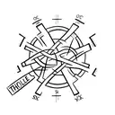 skinny cross , with the phrase" this too shall pass" ; organic structure of seratonin and a semicolon tattoo design idea
