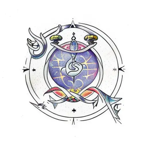 signo zodiacal de piscis  tattoo design idea