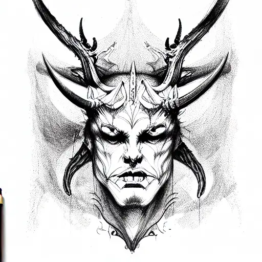 devil tattoo design idea