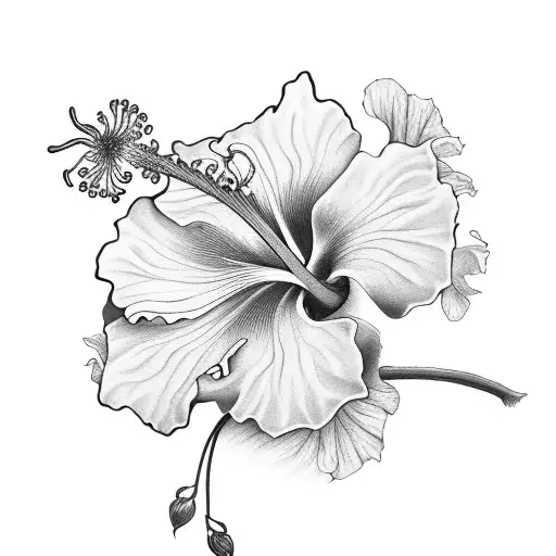 Korean National Flower Tattoo: Hibiscus Rosa Sinensis