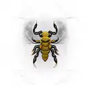 scorpion with  head bull  tattoo design idea