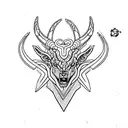 Minotaur with maze  tattoo design idea