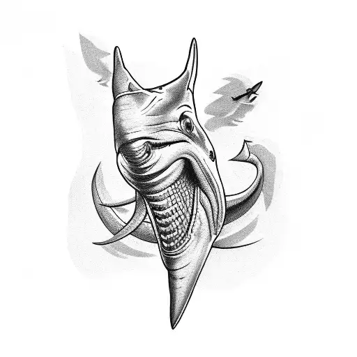 hammerhead sharks tattoo design idea
