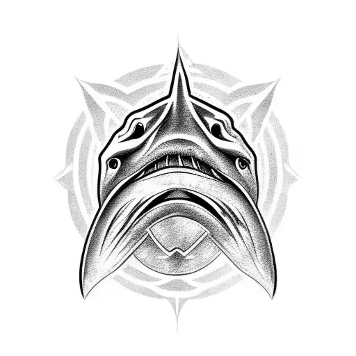 hammerhead sharks tattoo design idea