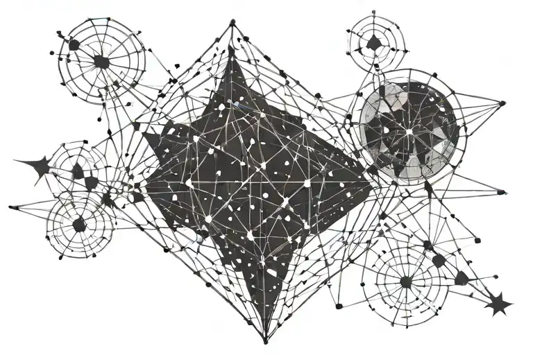 Sagittarius constellation tattoo design idea
