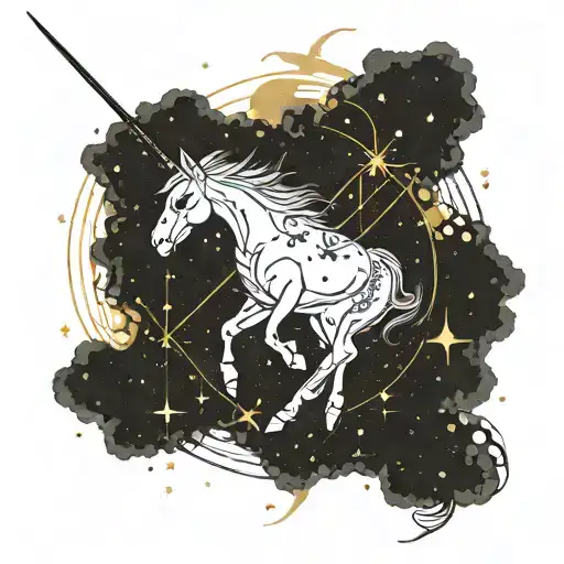 Sagittarius constellation tattoo design idea