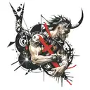 Sagittarius and Jupiter  tattoo design idea