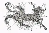Sagittarius constellation tattoo design idea