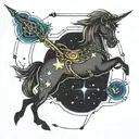 Sagittarius constellation tattoo design idea