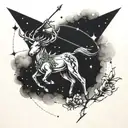 Sagittarius constellation tattoo design idea