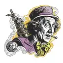 Willy Wonka gene wilder tattoo design idea