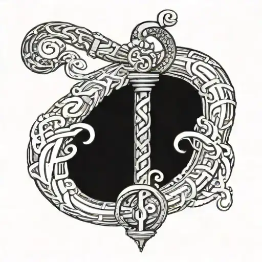 rod of Asclepius tattoo design idea