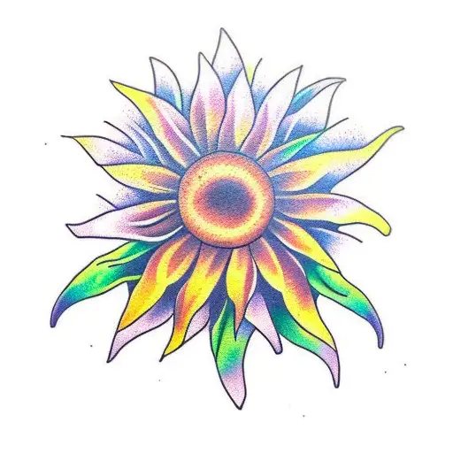 in loving memory sunflower tattoo design idea