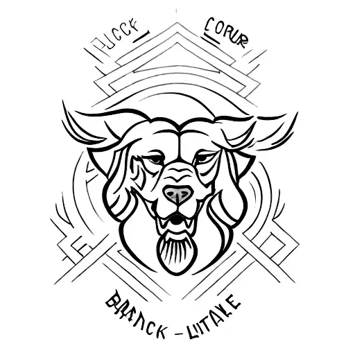 courage strength, and loyalty tattoo design idea