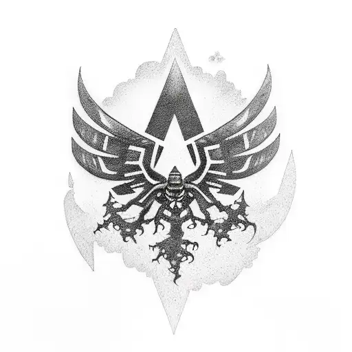 logo firefly the last of us + logo god of war + logo zelda tattoo design idea
