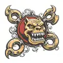 brass knuckles tattoo design idea