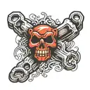 brass knuckles tattoo design idea