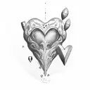 Crying Heart tattoo design idea