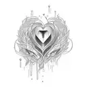 Crying Heart tattoo design idea