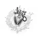 Crying Heart tattoo design idea