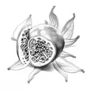 passionfruit flower tattoo design idea