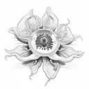 passionfruit flower tattoo design idea