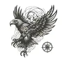 tattoo design symboling eagerness for self growth while also being grounded in reality. tattoo design idea