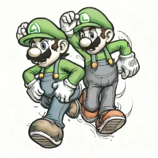 mario and luigi matching tattoos tattoo design idea
