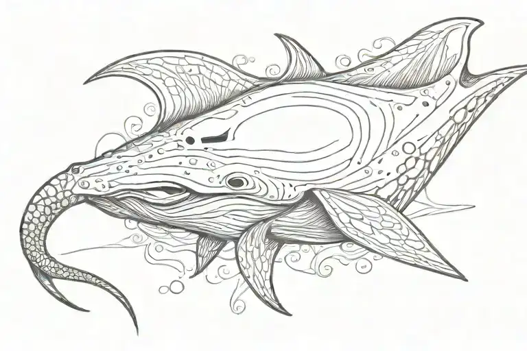  neck tattoo sting ray simple tattoo design idea