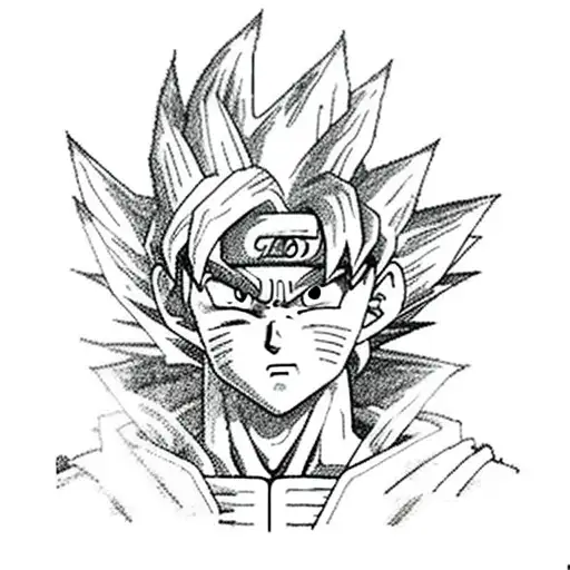 goku com roupa do Naruto  tattoo design idea