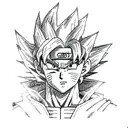 goku com roupa do Naruto  tattoo design idea