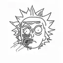 rick and morty tattoo design idea