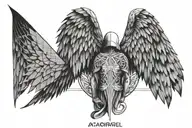 SYMMETRICAL ARCHANGEL AZRAEL BACK TATTOO MEN tattoo design idea