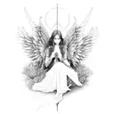 3 angels tattoo design idea