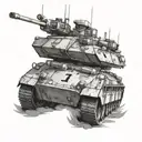 Bradley fighting vehicle driving tattoo design idea