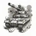 Bradley fighting vehicle driving tattoo design idea