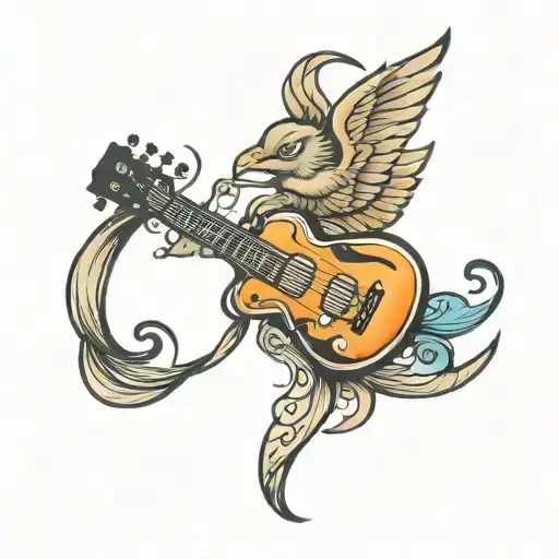 music and hip hop tattoo design idea