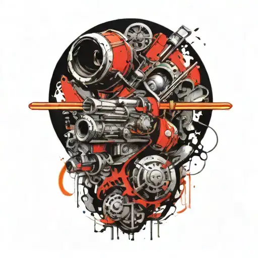 Cannon tattoo design idea