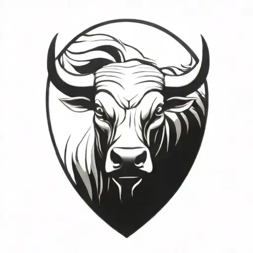 bull head tattoo design idea