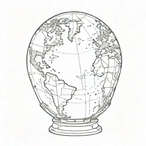 Globe with Chile, America, and Iraq tattoo design idea