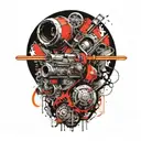 Cannon tattoo design idea