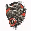 Cannon tattoo design idea