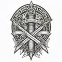 Crossed Cannons  tattoo design idea