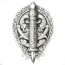 Cannon and Dagger tattoo design idea