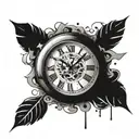 Clock tattoo design idea