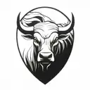 bull head tattoo design idea