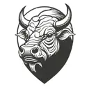 bull head tattoo design idea
